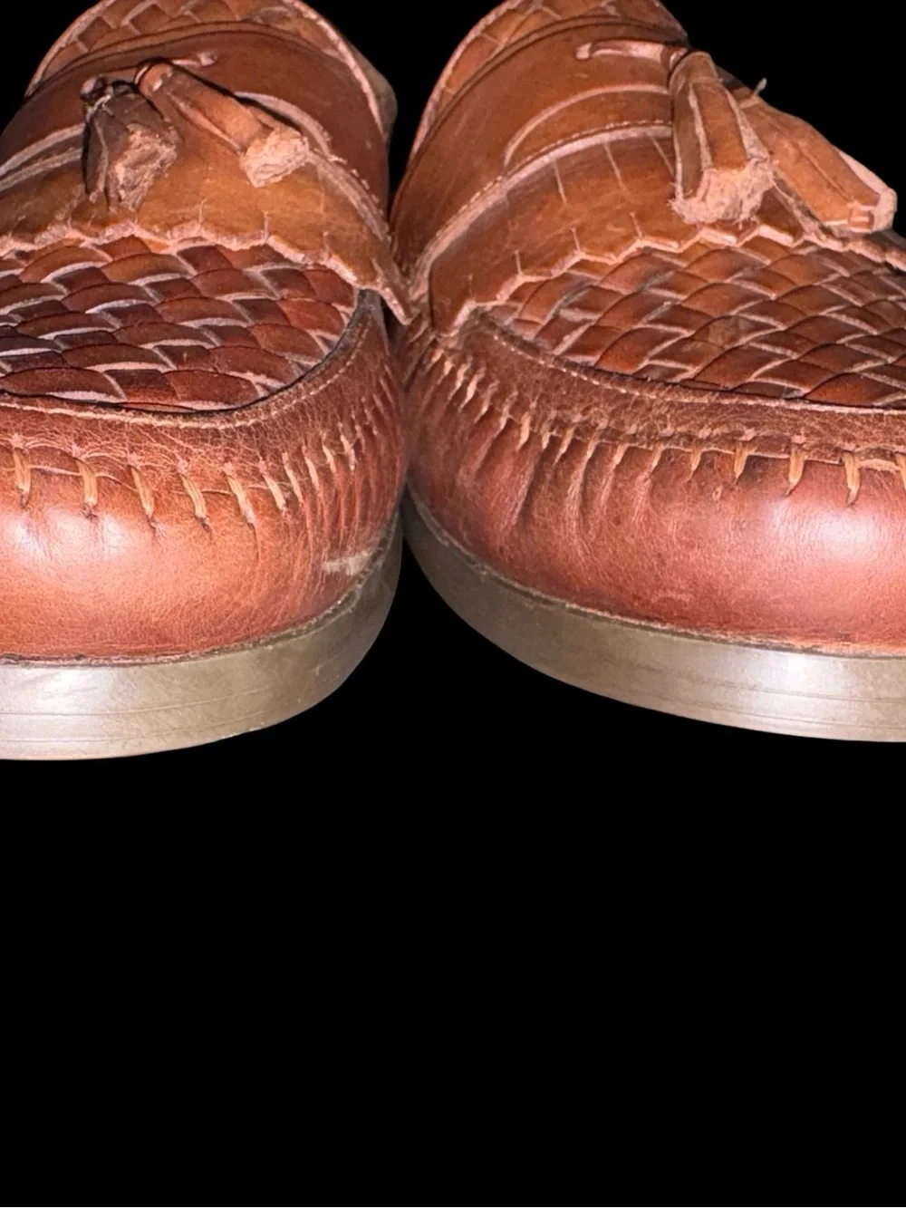 Men’s Deer Stags Victor Brown Woven Tassel Loafers Size 13W Comfort Slip-On